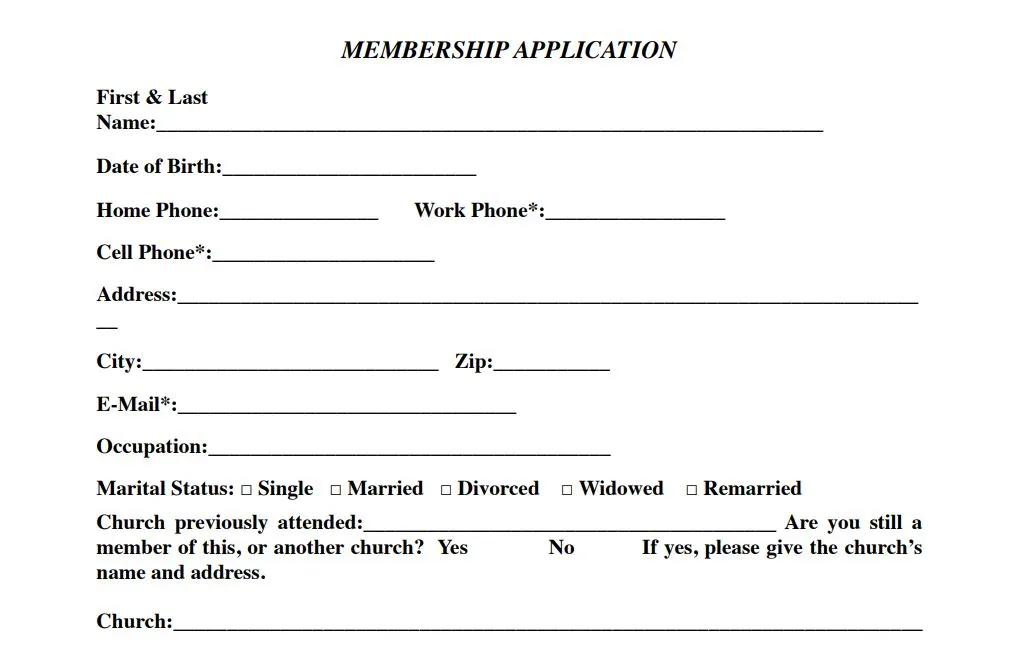 59 Membership Form Templates For Associations • Glue Up 5346